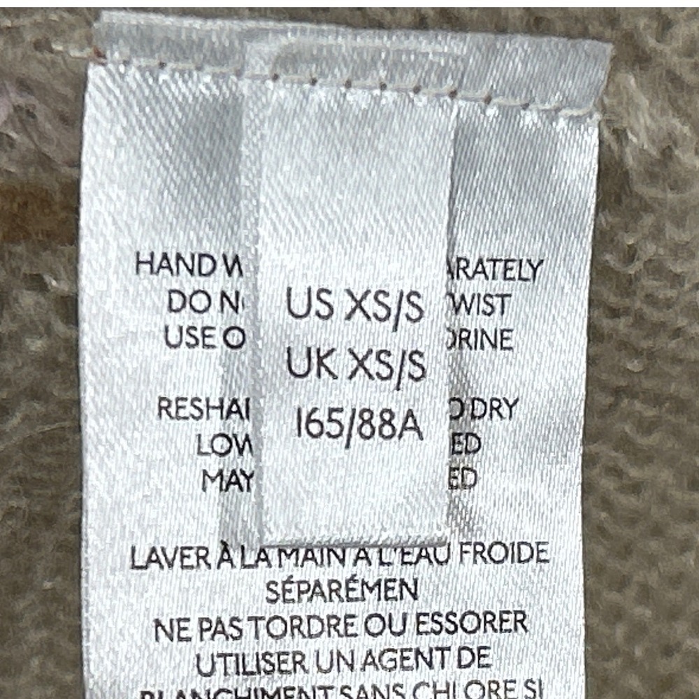 Anthropologie Wool Blend Open‎ Front Cardigan Sweater Tan Brown Pink XS S Boho - Picture 11 of 12